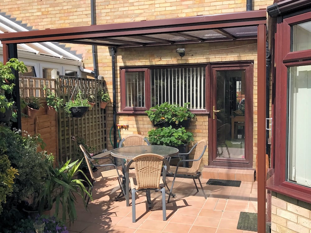 Patio Veranda in Blackburn, Brown with Polycarbonate Roof